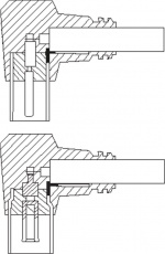Goobay Schuine antennekabel ( coax-stekker 90° > coax-contrastekker 90°, 2.5 m