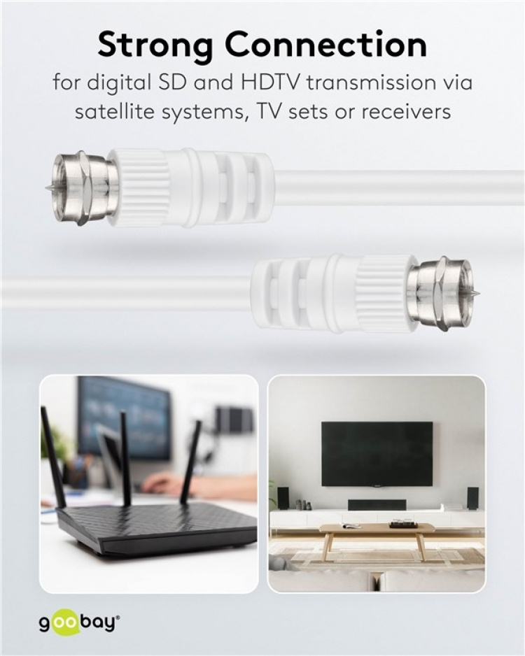 Goobay SAT-antennekabel ( F-stekker > F-stekker, 2.5 m