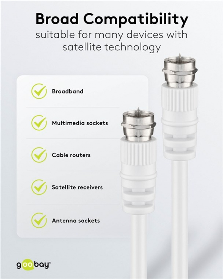 Goobay SAT-antennekabel ( F-stekker > F-stekker, 5 m