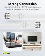 Goobay SAT-antennekabel ( F-stekker > F-stekker, 15 m