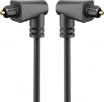 Goobay TOSLINK kabel 2-voudig haaks en draaibaar 90° TOSLINK stekker > 90° TOSLINK stekker, 1 m