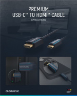 ClickTronic Adapterkabel från USB-C™ till HDMI™ Premiumkabel | USB-C™-kontakt HDMI™-kontakt | 3,0 m | 4K @ 60 Hz