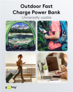 Goobay Outdoor snellaad Powerbank met zonnepanelen 20.000 mAh (USB-C™ PD, QC 3.0) Robuuste allround stroomvoorziening voor gebruik buitenshuis Goobay Outdoor snellaad Powerbank met zonnepanelen 20.000 mAh (USB-C™ PD, QC 3.0) Robuuste allround stroomvoorziening voor gebruik buitenshuis