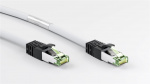 Goobay CAT 8.1 Patchkabel, S/FTP (PiMF), wit 99,9% zuurstofvrije koperen geleider (OFC), AWG 24, halogeenvrije kabelmantel (LSZH), 0.25 m