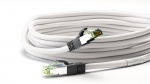 Goobay CAT 8.1 Patchkabel, S/FTP (PiMF), wit 99,9% zuurstofvrije koperen geleider (OFC), AWG 24, halogeenvrije kabelmantel (LSZH), 0.25 m