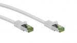Goobay RJ45 netwerkkabel met CAT 8.1 S/FTP ruwe kabel, AWG 26, wit koperen geleider, LSZH halogeenvrije kabelmantel, RJ45-connector (CAT 6A), 10 m