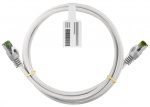 Goobay RJ45 netwerkkabel met CAT 8.1 S/FTP ruwe kabel, AWG 26, wit koperen geleider, LSZH halogeenvrije kabelmantel, RJ45-connector (CAT 6A), 10 m