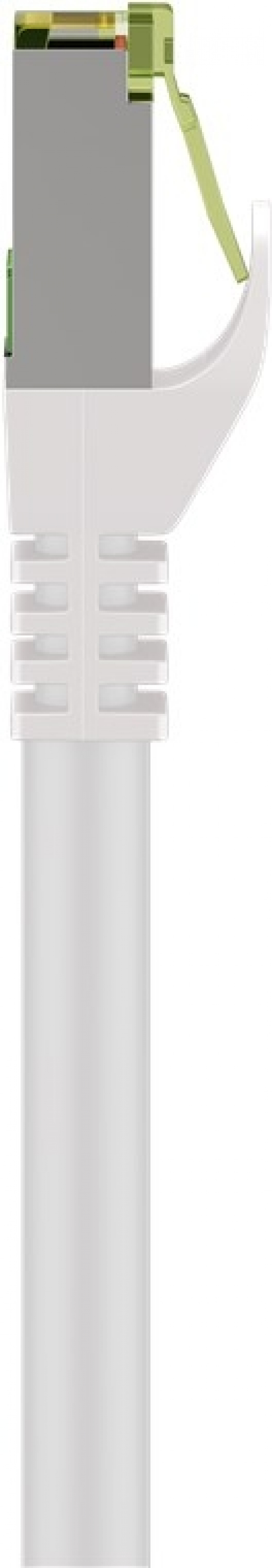 Goobay RJ45 netwerkkabel met CAT 8.1 S/FTP ruwe kabel, AWG 26, wit koperen geleider, LSZH halogeenvrije kabelmantel, RJ45-connector (CAT 6A), 10 m