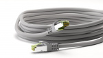 Goobay RJ45 netwerkkabel met CAT 8.1 S/FTP ruwe kabel, AWG 26, grijs koperen geleider, LSZH halogeenvrije kabelmantel, RJ45-connector (CAT 6A), 15 m