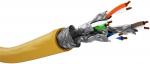 Goobay GHMT-gecertificeerd CAT 8.1 installatiekabel, S/FTP (PiMF), geel koperen geleider (CU), AWG 22/1 (solid), halogeenvrij (LSZH), 50 m