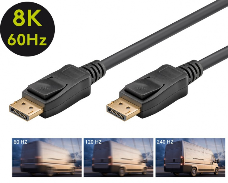 Goobay DisplayPort™ aansluitkabel 1.4 DisplayPort™-connector > DisplayPort™-connector, 8K @ 60Hz, 1 m Goobay DisplayPort™ aansluitkabel 1.4 DisplayPort™-connector > DisplayPort™-connector, 8K @ 60Hz, 1 m