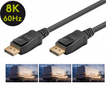 Goobay DisplayPort™ aansluitkabel 1.4 DisplayPort™-connector > DisplayPort™-connector, 8K @ 60Hz, 1 m