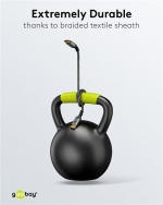 Goobay DisplayPort-kabel, DP 1.4, m, Sharkskin Grey DisplayPort™-connector > DisplayPort™-connector Goobay DisplayPort-kabel, DP 1.4, m, Sharkskin Grey DisplayPort™-connector > DisplayPort™-connector