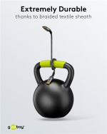 Goobay DisplayPort-kabel, DP 1.4, m, Sharkskin Grey DisplayPort™-connector > DisplayPort™-connector