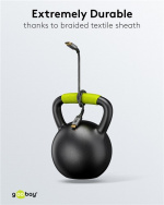 Goobay DisplayPort™ naar HDMI™ kabel, 1 m, Sharkskin Grey DisplayPort™-connector > HDMI ™-connector (Type A)