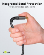 Goobay DisplayPort™ naar HDMI™ kabel, 2 m, Sharkskin Grey DisplayPort™-connector > HDMI ™-connector (Type A)