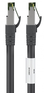 Goobay CAT 8.1 Patchkabel, S/FTP (PiMF), zwart 99,9% zuurstofvrije koperen geleider (OFC), AWG 24, halogeenvrije kabelmantel (LSZH), 0.25 m Goobay CAT 8.1 Patchkabel, S/FTP (PiMF), zwart 99,9% zuurstofvrije koperen geleider (OFC), AWG 24, halogeenvrije kabelmantel (LSZH), 0.25 m