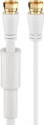 Goobay Platte SAT-antennekabel (80 dB), dubbel afgeschermd, weerbestendig verguld, F-stekker > F-stekker (volledig afgeschermd), 2.5 m