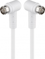 Goobay Schuine SAT-antennekabel (80 dB), dubbel afgeschermd F-stekker (quick) 90° > F-stekker (quick) 90° (volledig afgeschermd), 1.5 m