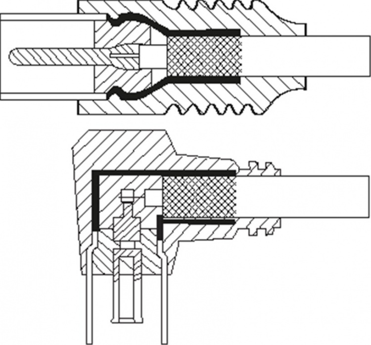 Goobay Schuine antennekabel (80 dB), dubbel afgeschermd coax-stekker > coax-contrastekker 90° (volledig afgeschermd), 2.5 m
