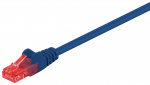 Goobay CAT 6 netwerkkabel, U/UTP, blauw met koper beklede aluminium geleider (CCA), 0.5 m