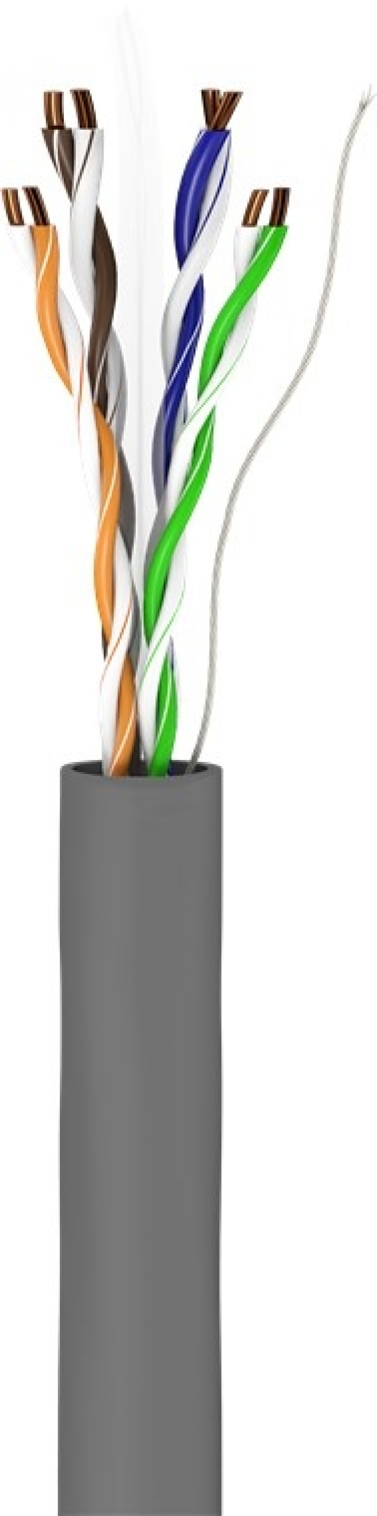 Goobay CAT 6 netwerkkabel, U/UTP, grijs koperen geleider (CU), AWG 23/1 (massief), halogeenvrije kabelmantel (LSZH), 100 m
