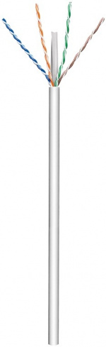 Goobay CAT 6 netwerkkabel, U/UTP, grijs koperen geleider (CU), AWG 23/1 (massief), halogeenvrije kabelmantel (LSZH), 100 m