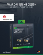ClickTronic VGA-kabel Premiumkabel | 1x VGA-kontakt 1x VGA-kontakt | 5,0 m | SXGA @ 75 Hz