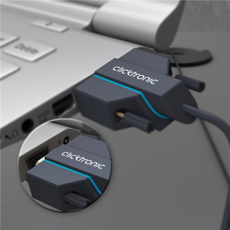 ClickTronic VGA-kabel Premiumkabel | 1x VGA-kontakt 1x VGA-kontakt | 5,0 m | SXGA @ 75 Hz