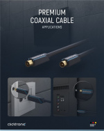 ClickTronic Koaxialkabel Premiumkabel | Koaxialkontakt Koaxialkoppling | 15,0 m | > 95 dB ClickTronic Koaxialkabel Premiumkabel | Koaxialkontakt Koaxialkoppling | 15,0 m | > 95 dB