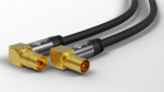 Goobay TV-antennekabel (135 dB), 4x afgeschermd verguld, coax-contrastekker 90° > coax-stekker 90°, 3 m