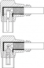 Goobay TV-antennekabel (135 dB), 4x afgeschermd verguld, coax-contrastekker 90° > coax-stekker 90°, 3 m