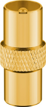 Goobay TV-antennekabel (135 dB), 4x afgeschermd verguld, coax-contrastekker 90° > coax-stekker 90°, 10 m