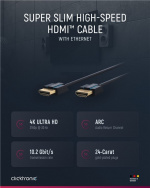 ClickTronic Ultra-Slim High Speed HDMI™-kabel met Ethernet Premium kabel | 1x HDMI™ stekker 1x HDMI™ stekker | 3,0 m | UHD 4K @ 60 Hz ClickTronic Ultra-Slim High Speed HDMI™-kabel met Ethernet Premium kabel | 1x HDMI™ stekker 1x HDMI™ stekker | 3,0 m | UHD 4K @ 60 Hz