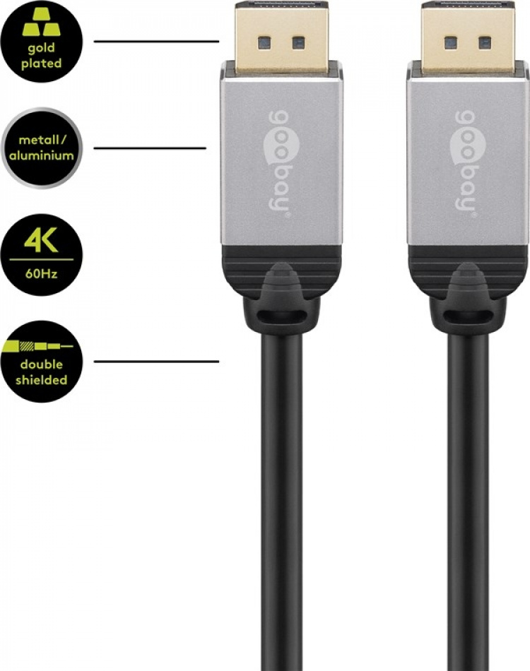 Goobay DisplayPort™-verbindingskabel DisplayPort™-connector > DisplayPort™-connector, 3 m