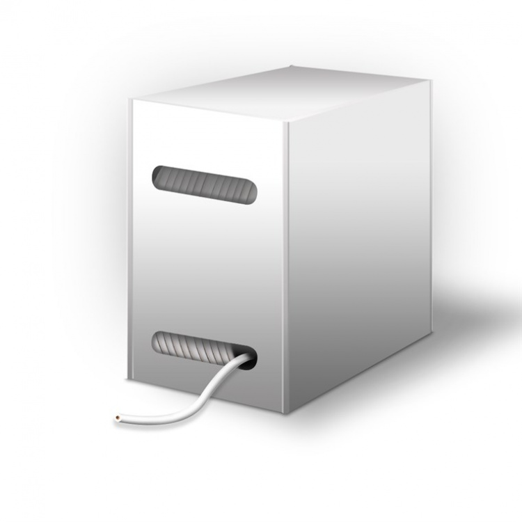 Goobay CAT 6 netwerkkabel, U/UTP, wit CCA kopermengsel voor SOHO-toepassingen, AWG 23/1 (solid), PVC, 305 m