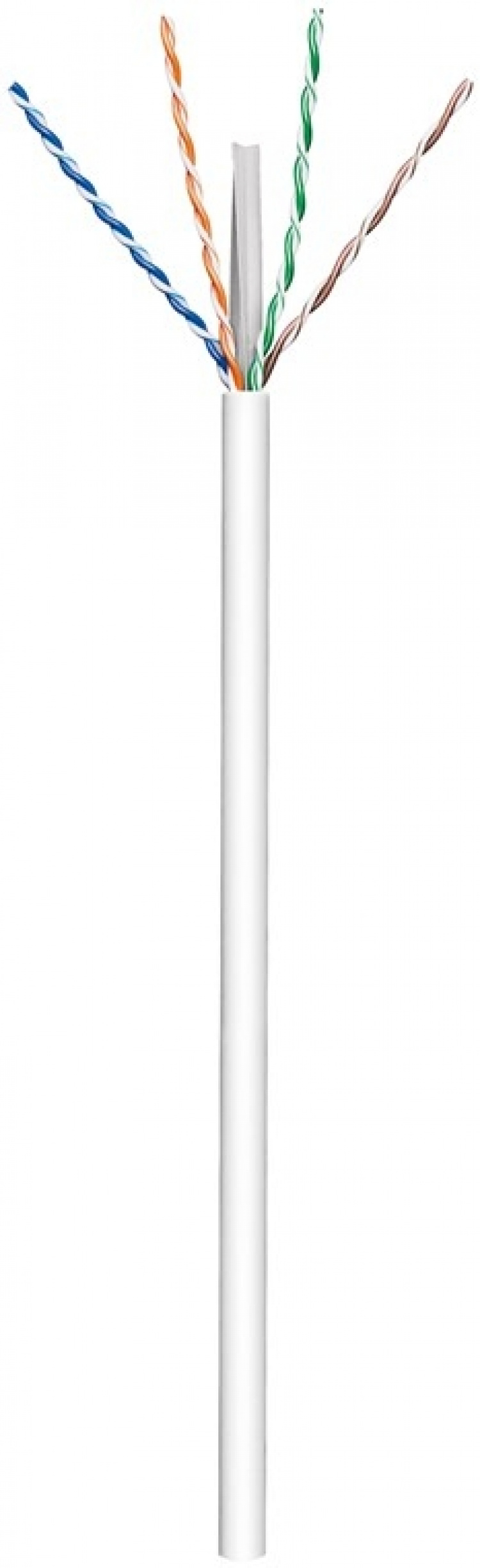 Goobay CAT 6 netwerkkabel, U/UTP, wit CCA kopermengsel voor SOHO-toepassingen, AWG 23/1 (solid), PVC, 305 m