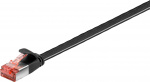 Goobay Platte CAT 6 netwerkkabel, U/FTP, zwart koperen geleider (CU), 0.5 m Goobay Platte CAT 6 netwerkkabel, U/FTP, zwart koperen geleider (CU), 0.5 m