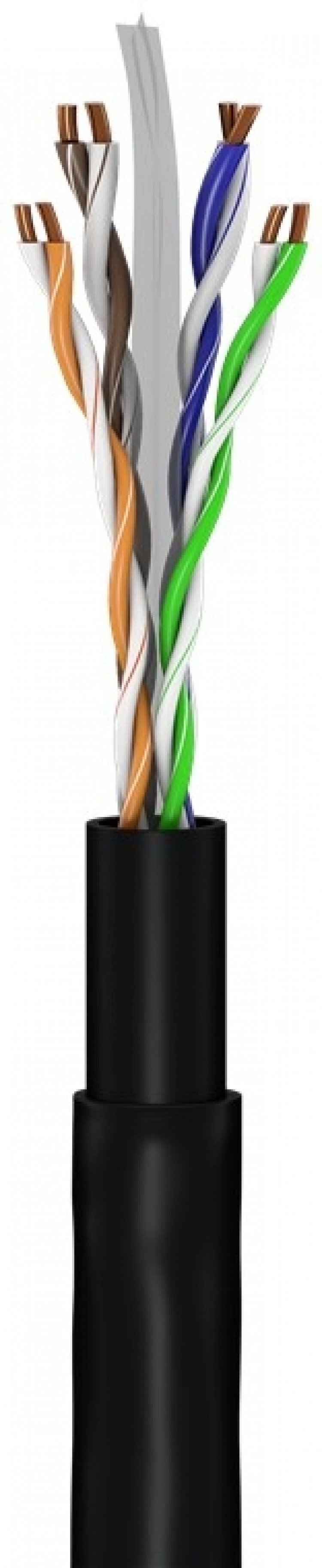 Goobay CAT 6 netwerkkabel voor buitengebruik, U/UTP, zwart met koper beklede aluminium geleider (CCA), dubbele buitenmantel (PE), 30 m