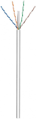 Goobay CAT 6 netwerkkabel, U/UTP, grijs met koper beklede aluminium geleider (CCA), AWG 23/1 (massief), kabelmantel PVC, 305 m