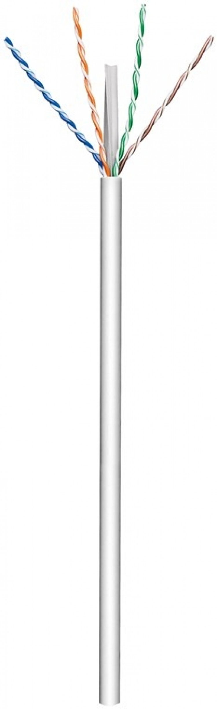 Goobay CAT 6 netwerkkabel, U/UTP, grijs met koper beklede aluminium geleider (CCA), AWG 23/1 (massief), kabelmantel PVC, 305 m