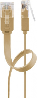 Goobay Platte CAT 6 netwerkkabel, U/UTP, lichtbruin koperen geleider (CU), 15 m Goobay Platte CAT 6 netwerkkabel, U/UTP, lichtbruin koperen geleider (CU), 15 m