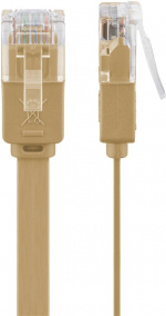 Goobay Platte CAT 6 netwerkkabel, U/UTP, lichtbruin koperen geleider (CU), 15 m Goobay Platte CAT 6 netwerkkabel, U/UTP, lichtbruin koperen geleider (CU), 15 m