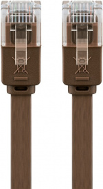 Goobay Platte CAT 6 netwerkkabel, U/UTP, donkerbruin koperen geleider (CU), 1.5 m Goobay Platte CAT 6 netwerkkabel, U/UTP, donkerbruin koperen geleider (CU), 1.5 m