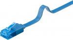 Goobay Platte CAT 6A netwerkkabel, U/UTP, blauw koperen geleider (CU), 1 m