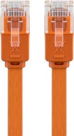 Goobay Platte CAT 6 netwerkkabel, U/UTP, oranje koperen geleider (CU), 1.5 m