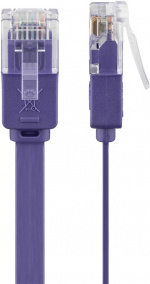 Goobay Platte CAT 6 netwerkkabel, U/UTP, paars koperen geleider (CU), 2 m