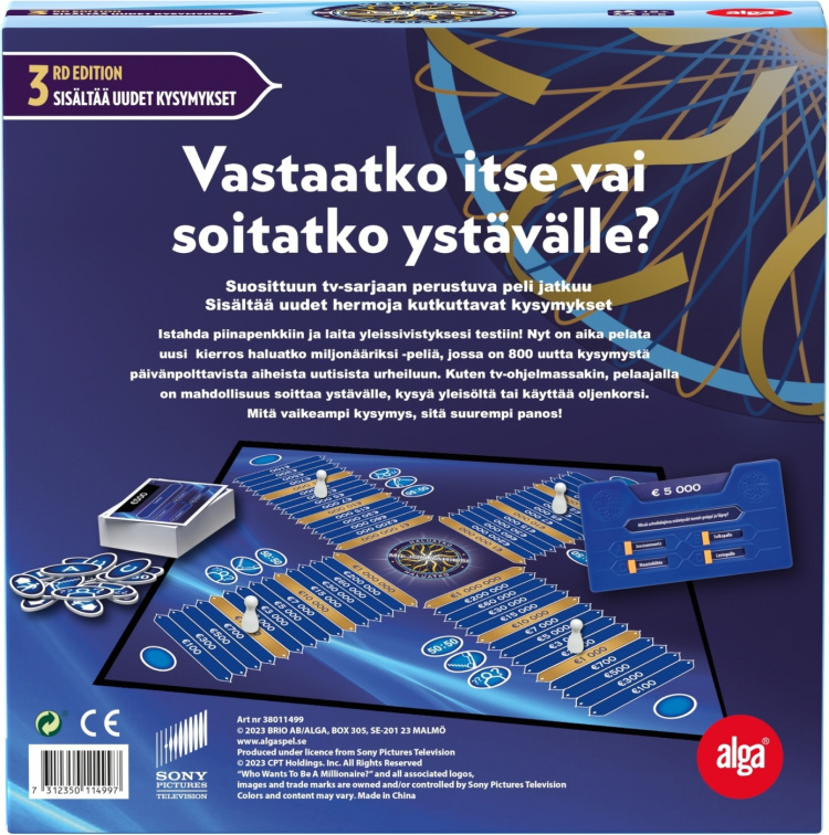 Alga Want to be a Millionaire 3rd Edition brädspel Alga Want to be a Millionaire 3rd Edition brädspel
