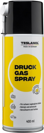 Teslanol Tryckluftsspray för rengöring och avdamning av elektroniska och finmekaniska apparater – 400 ml