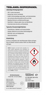 Teslanol Aktivt rengöringsmedel (isopropanol) rengör känsliga material skonsamt och tillförlitligt – 1000 ml Teslanol Aktivt rengöringsmedel (isopropanol) rengör känsliga material skonsamt och tillförlitligt – 1000 ml